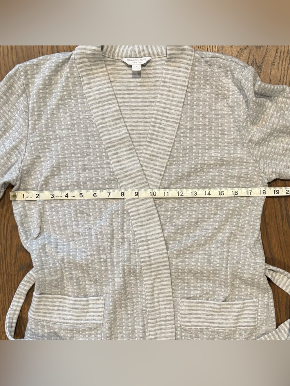 Charter Club Intimates Waffle-Knit Belted Robe - Picture 8 of 13